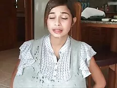 Hottie ebano si fa facciale in trio video porno di nonne italiane